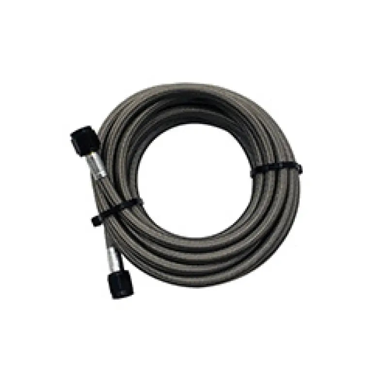 Snow Performance 15ft Braided Stainless Line (Black) w/ -4AN Fittings (15ft Only) 