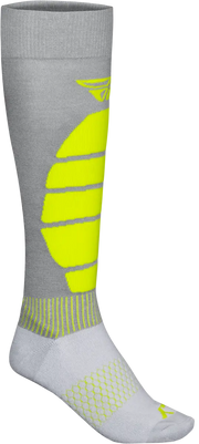 Snow Performance Coolmax Sock Grey/Hi Vis Sm/Md - FLY RACING