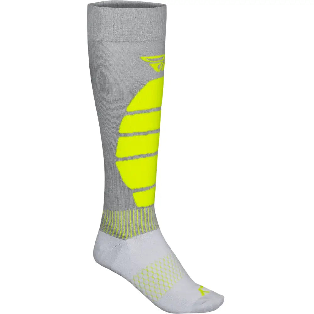 Snow Performance Coolmax Sock Grey/Hi Vis Sm/Md - FLY RACING