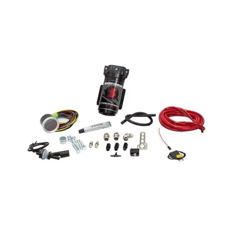 Automotive boost cooler kit by Snow Performance for performance gas STG upgrades