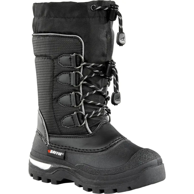 BAFFIN SNTR-Y026-BK1-13 Youth Pinetree Boots Black Sz 13