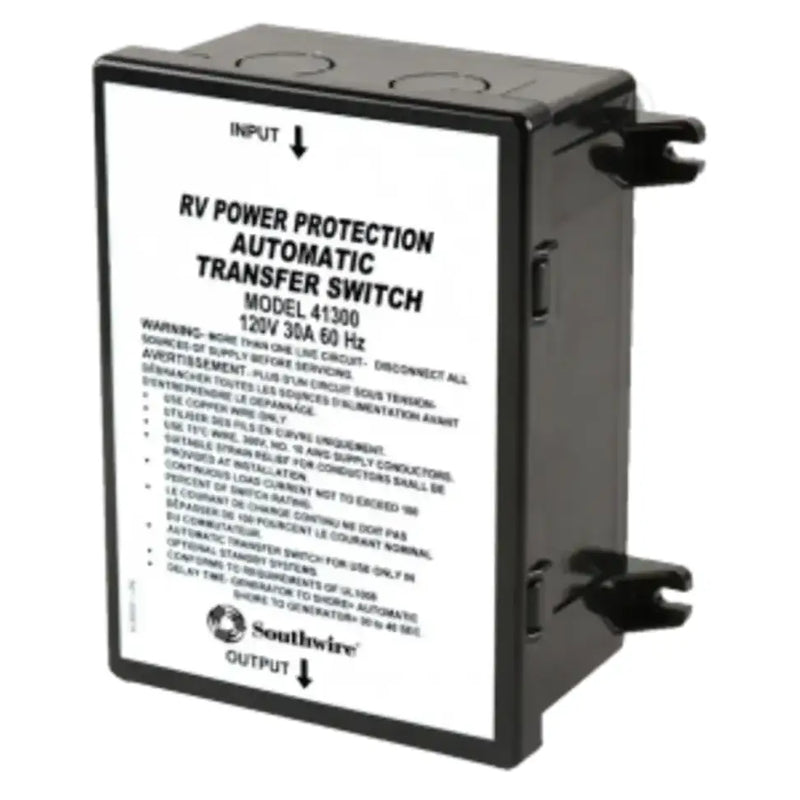Southwire Basic 30A Transfer Switch for efficient power management, seamless transition between generator and utility power, ensuring uninterrupted operation of essential appliances, reliable and durable for RV, automotive, powersports, off-road, marine applications, exterior parts, truck accessories, interior, truck bed, Inside RV, RV Parts Shop, Exterior Parts & Accessories, AVADA - Best Sellers