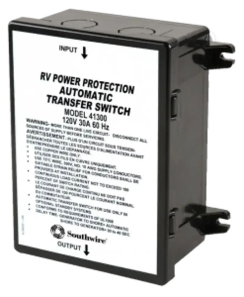 Southwire Basic 30A Transfer Switch for efficient power management, seamless transition between generator and utility power, ensuring uninterrupted operation of essential appliances, reliable and durable for RV, automotive, powersports, off-road, marine applications, exterior parts, truck accessories, interior, truck bed, Inside RV, RV Parts Shop, Exterior Parts & Accessories, AVADA - Best Sellers