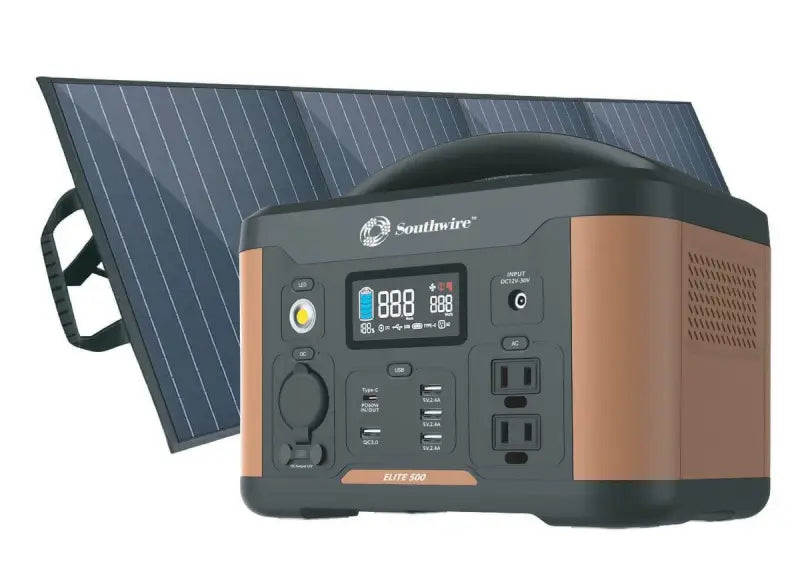 Southwire Portable Power Station 500 with 100W Solar Panel - Bank