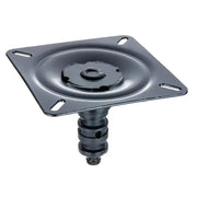 Black metal swivel chair base with snap lock for Attwood Marine Snap seat mount