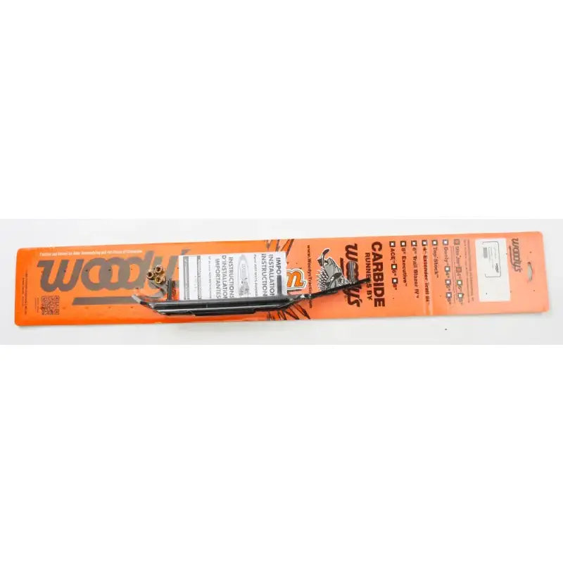 Orange retail packaging for SP4-1300 Slim Jim 4 inch Carbide Runner snowmobile part
