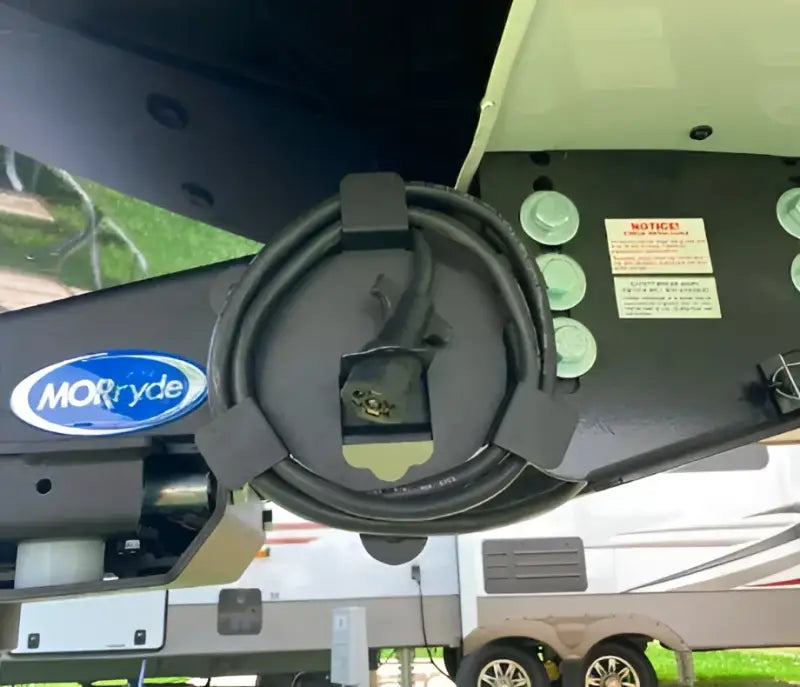 Black coiled trailer cable for pin box cord storage in SP56-463 Mor/Ryde Magnetic Pin Box