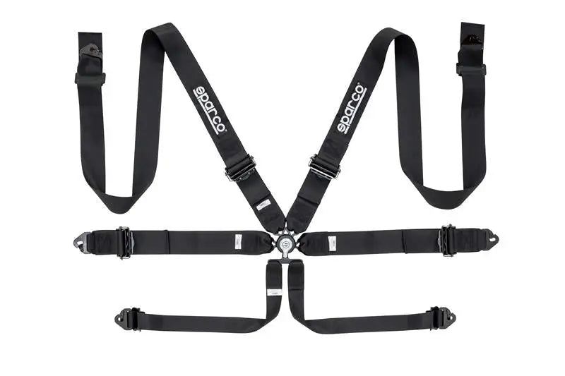 Sparco Belt 6pt 3in Aluminum Black - 04818RALNR