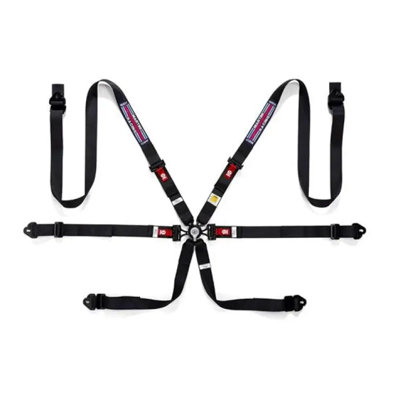 Black sparco belt martini-racing harness for racing cars in the Sparco Belt Martini-Racing series