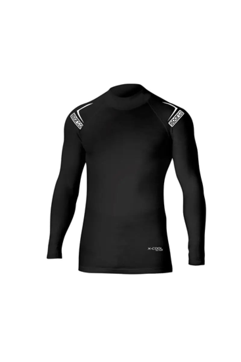 Black sparco pant shield tech long-sleeved compression shirt for racing comfort