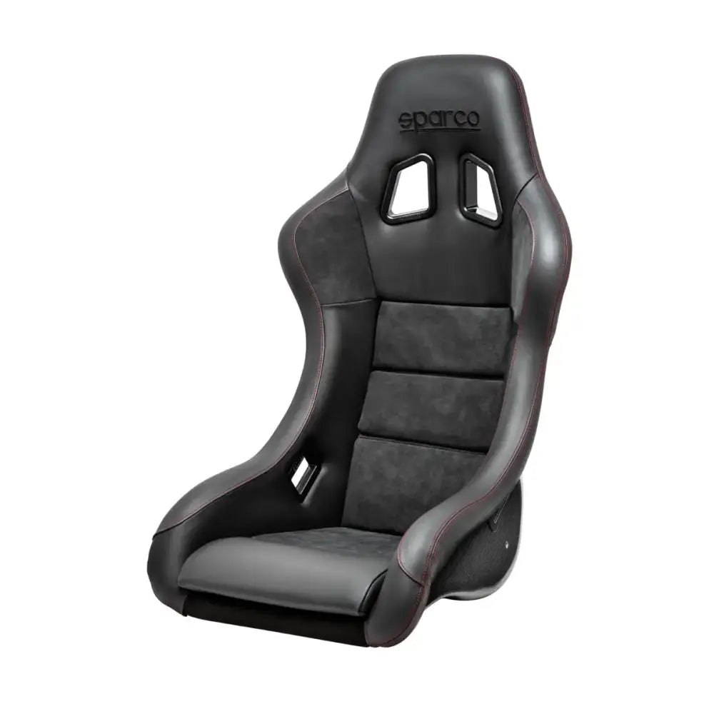 Black racing seat with carbon black and red details from Sparco Seat QRT-C