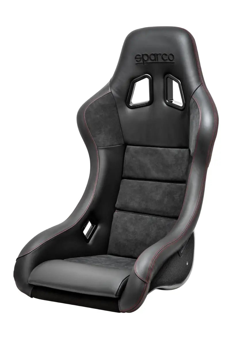 Black racing seat with carbon black and red details from Sparco Seat QRT-C