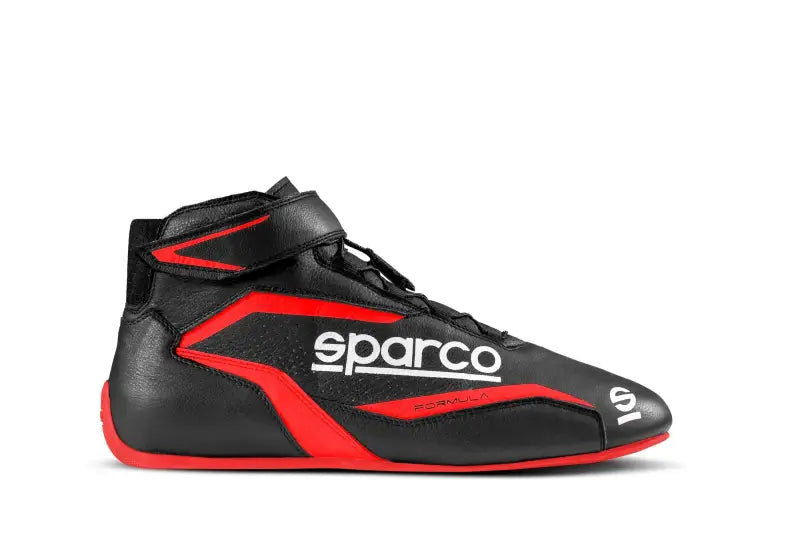 Black red Sparco Shoe Formula 45 racing shoe for high-speed comfort