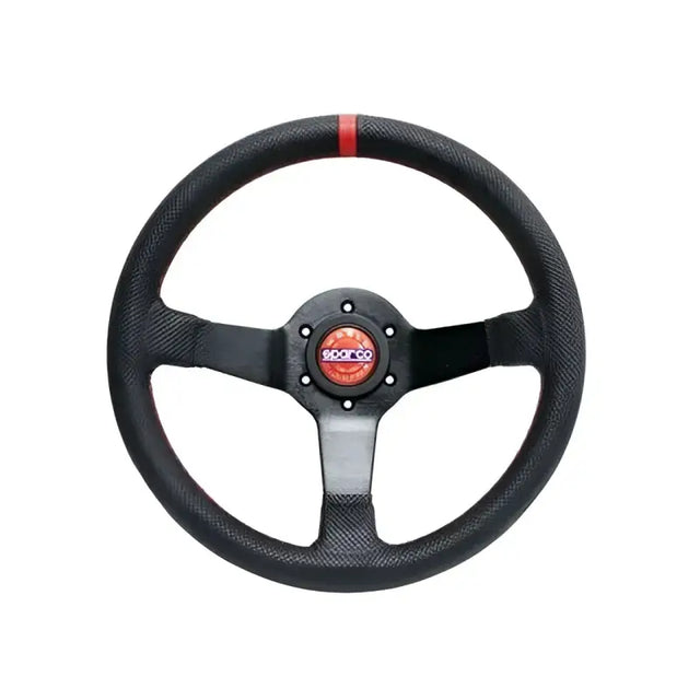Sparco Steering Wheel R330 Champion Black Leather / Red Stiching - 015R330CHAMPION - Interior Accessories