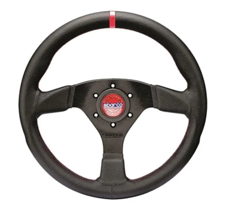 SPARCO Sparco Steering Wheel R383 Champion Black Leather / Red Stiching