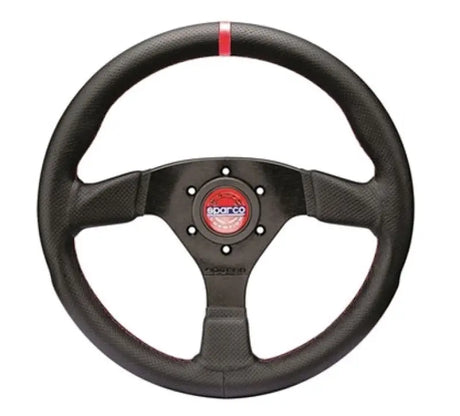 SPARCO Sparco Steering Wheel R383 Champion Black Leather / Red Stiching