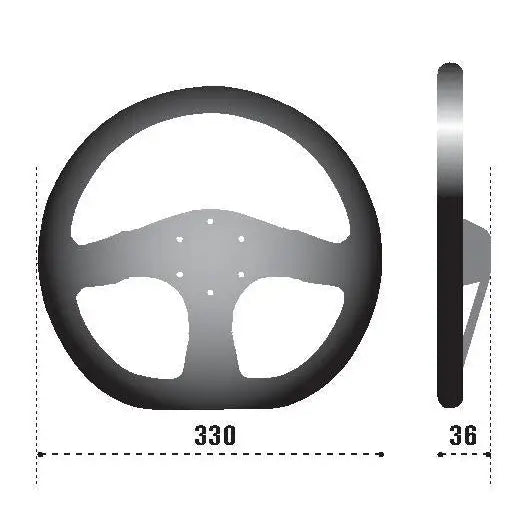 SPARCO 015R353PSN Sparco Strwhl 353 Suede Black (NO HORN INCLUDED) - 015R353PSN
