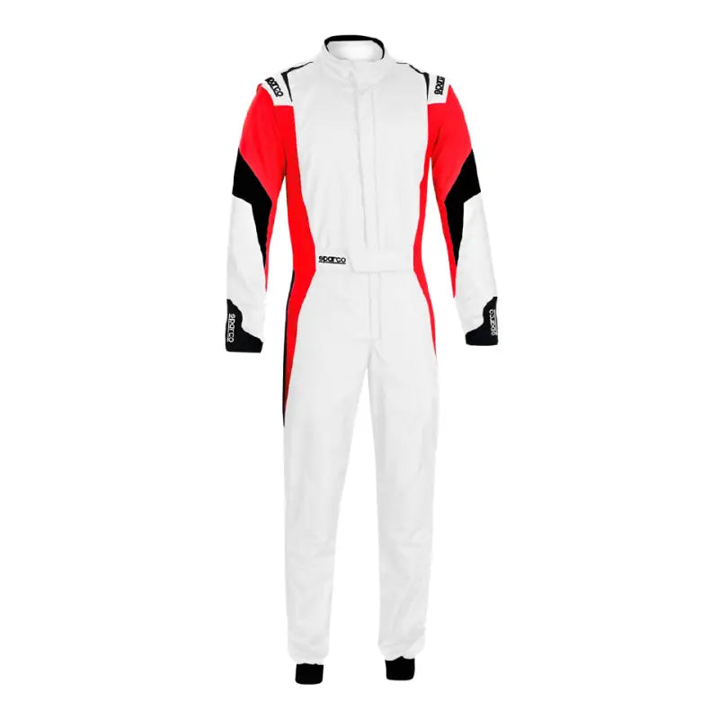 White, red, and black Sparco Suit Competition 58 for racing competitions