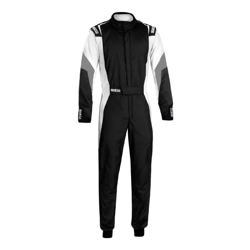 Black, white, and gray Sparco suit competition for racing, model 00114462NBGR