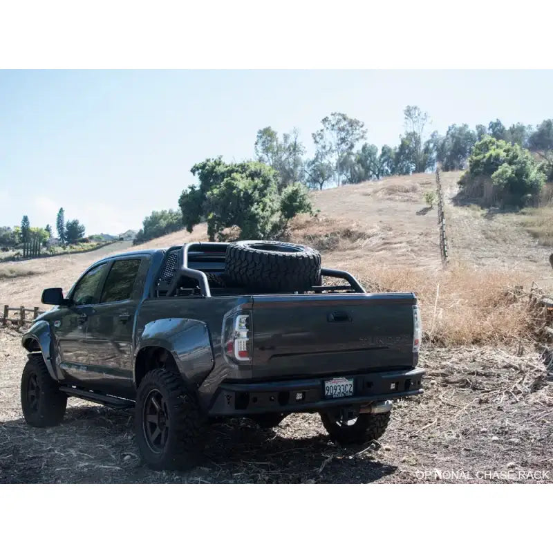Spare Tire Carrier Truck Bed Bar Mount; 37 Inch Tire; Black; Steel; Direct Fit; Requires Armordillo - & Automotive