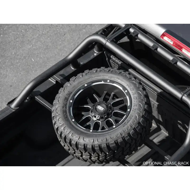Spare Tire Carrier Truck Bed Bar Mount; 37 Inch Tire; Black; Steel; Direct Fit; Requires Armordillo - & Automotive