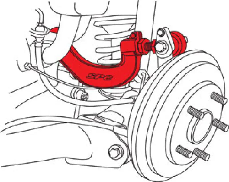 SPC Performance Rear Adjustable Control Arm for 06-15 Honda Civic/Acura CSX, forged aluminum, ±3° camber adjustment.