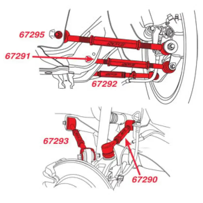 SPC Performance Honda/Acura Rear Adjustable Arms (Set of 5) - 67289