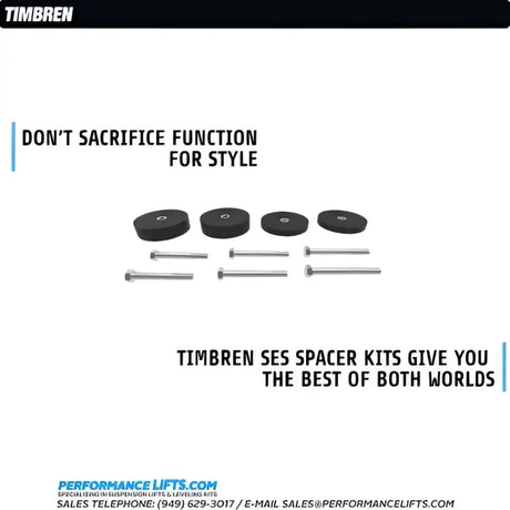 Timbren SPCRFF350SDC Ses Spacer Kit for Truck Suspension Enhancement – Includes spacers, bolts, and hardware for easy installation, reduces sag and sway when carrying heavy loads, maintenance-free.