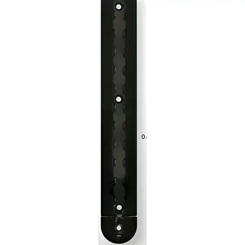 Black end cap for SPDE Phoenix USA Tow Rax with mounting holes on metal track
