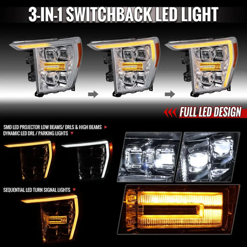 Spec-D Tunin 2LHE-F15021L-SQ-RS Headlight Assembly - White