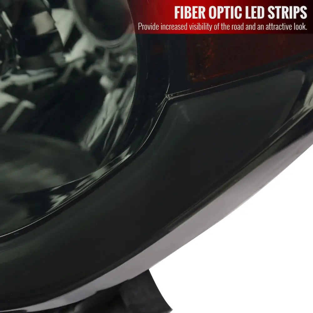 Spec-D Tunin Features Fiber Optic LED Bars Headlight Assembly 2LH-TUN14G-G3-GO - Chrome OE Headlights Bar