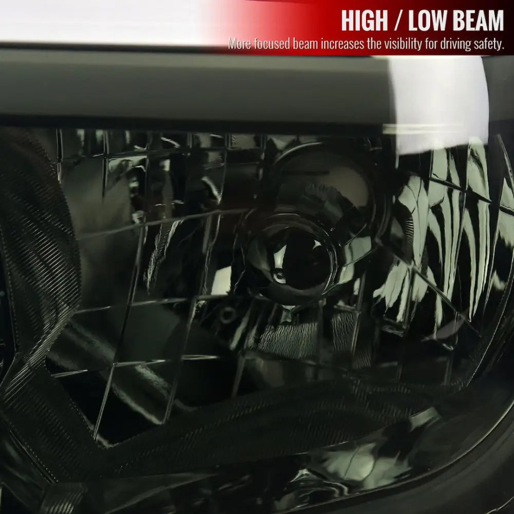 Spec-D Tunin Features Fiber Optic LED Bars Headlight Assembly 2LH-TUN14G-G3-GO - Chrome OE Headlights Bar