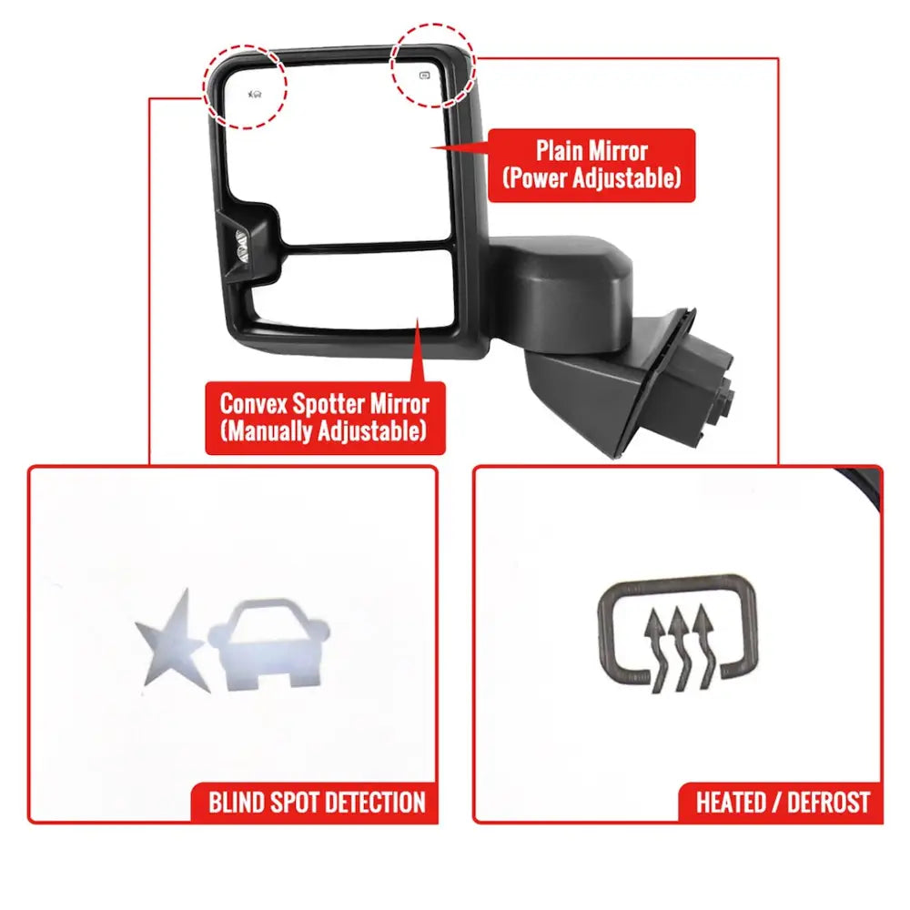 Spec-D Tunin RMX-SIE1915G3HP-FS Exterior Towing Mirror