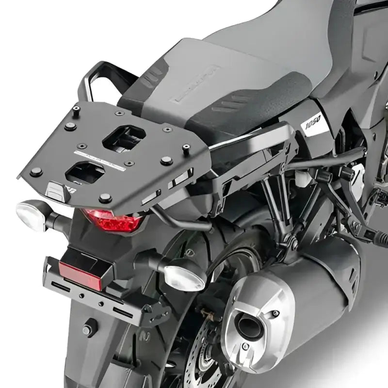 Motorcycle with Rear Luggage Rack and Exhaust System, includes mounting hardware for RV & truck parts