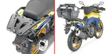 Yellow and blue motorcycle with mounting hardware for RV parts & accessories, truck parts
