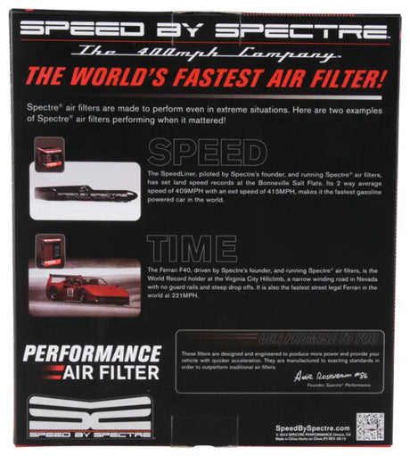 Spectre air filter packaging for Jeep Grand Cherokee 6.1L V8 replacement air filter