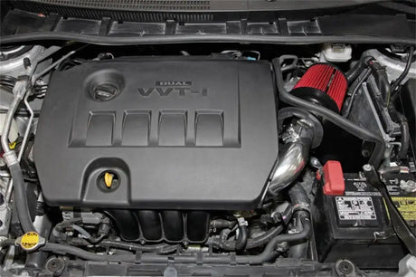 Spectre 09-14 Toyota Corolla 1.8L Air Intake Kit - Polished w/Red Filter - Truck & Automotive