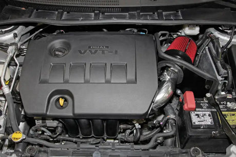 Spectre 09-14 Toyota Corolla 1.8L Air Intake Kit - Polished w/Red Filter - Truck & Automotive