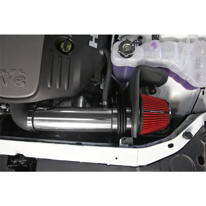Spectre 9036 Spectre 11-17 Dodge Challenger/Charger 5.7L V8 Air Intake Kit - Polished w/Red Filter