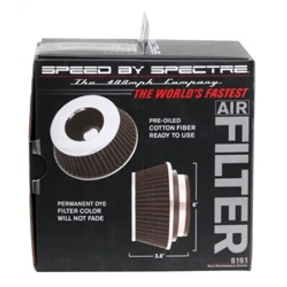 Spectre Adjustable Conical Air Filter 2-1/2in. Tall (Fits 3in. / 3-1/2in. / 4in. Tubes) - Black - Truck & Automotive