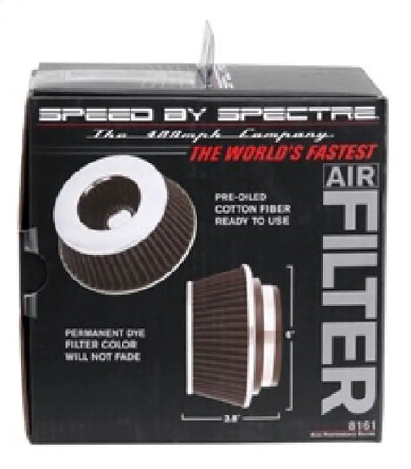 Spectre Adjustable Conical Air Filter 2-1/2in. Tall (Fits 3in. / 3-1/2in. / 4in. Tubes) - Black - Truck & Automotive