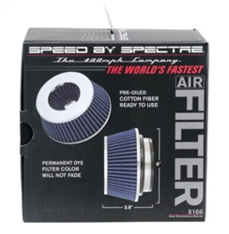 Spectre Adjustable Conical Air Filter 2-1/2in. Tall (Fits 3in. / 3-1/2in. / 4in. Tubes) - Blue 