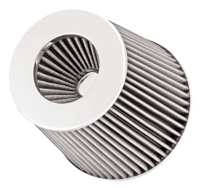 Cylindrical air filter with chrome ring for Spectre Adjustable Conical Air Filter 5-1/2in