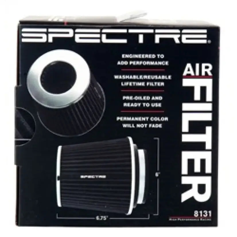 Spectre Adjustable Conical Air Filter 5-1/2in. Tall (Fits 3in. / 3-1/2in. / 4in. Tubes) - Black - Truck & Automotive