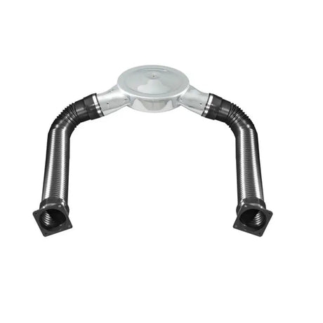 Spectre Spectre Air Box Kit 14in. / Dual 120 Degree Inlets - Chrome w/Black Ducts