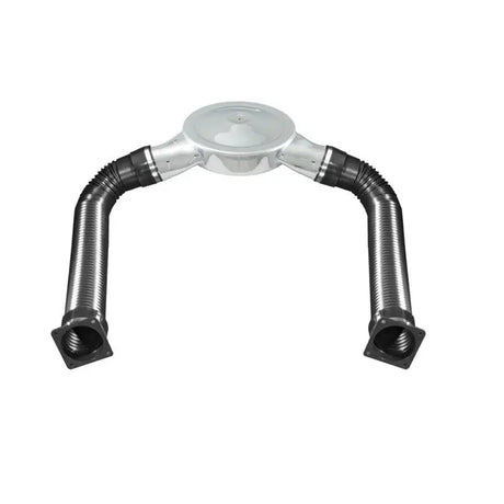 Spectre Air Box Kit 14in. / Dual 120 Degree Inlets - Chrome w/Black Ducts 