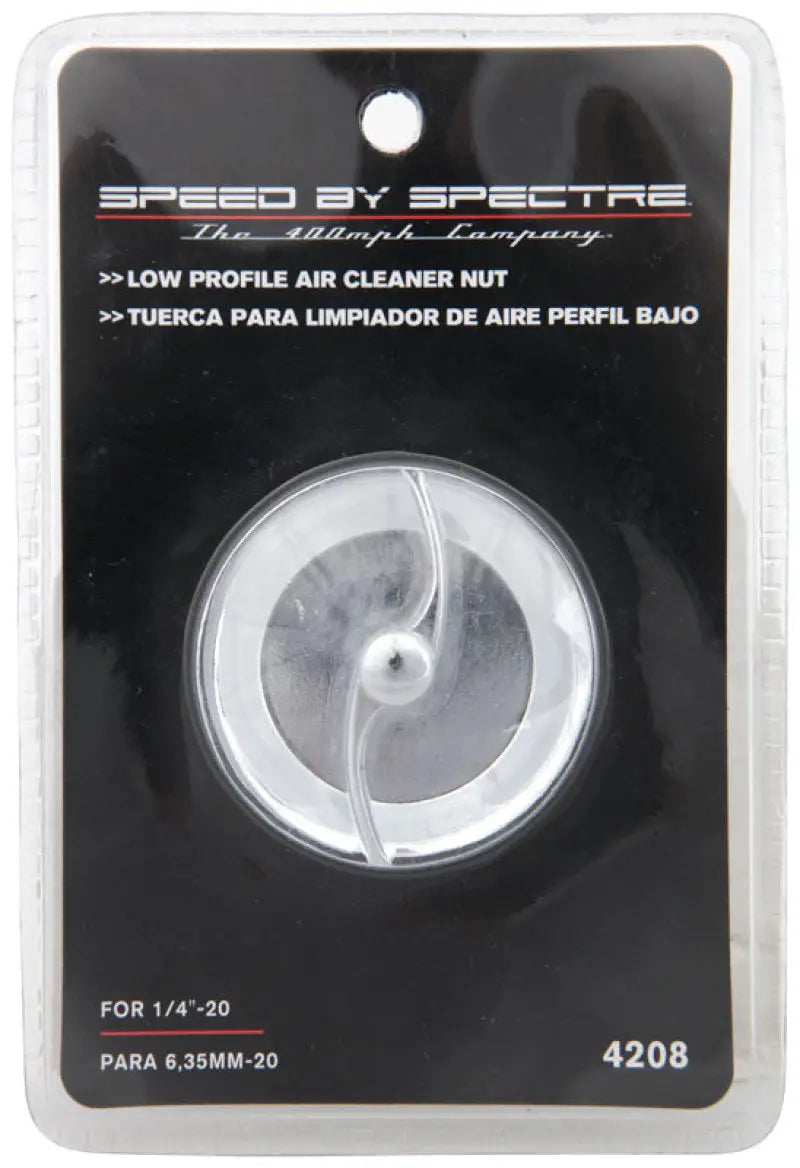 Spectre Air Cleaner Nut Low Profile (Fits 1/4in.-20 Threading) - Chrome 