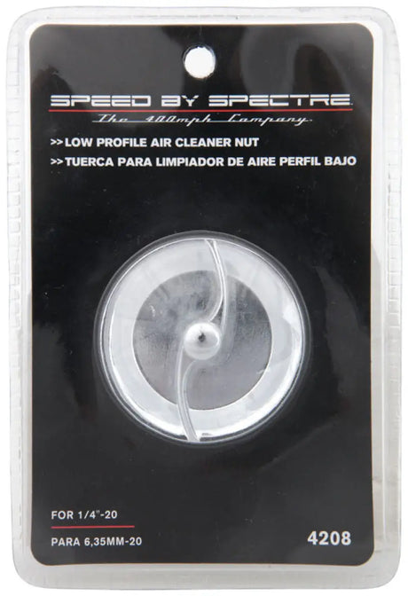 Spectre Air Cleaner Nut Low Profile (Fits 1/4in.-20 Threading) - Chrome 