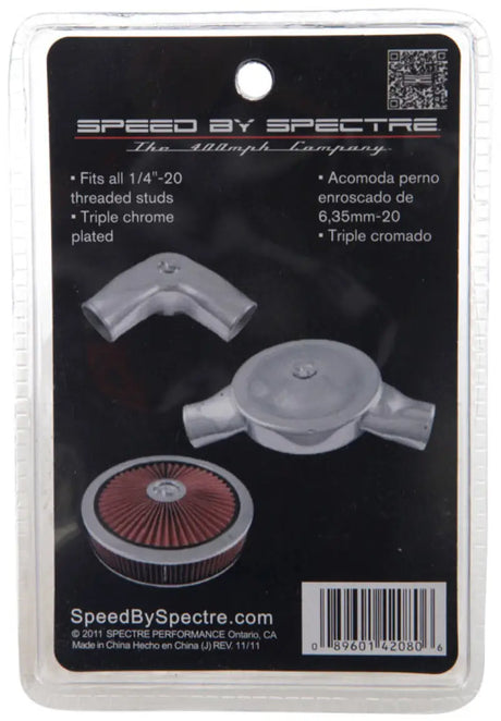 Spectre Air Cleaner Nut Low Profile (Fits 1/4in.-20 Threading) - Chrome 