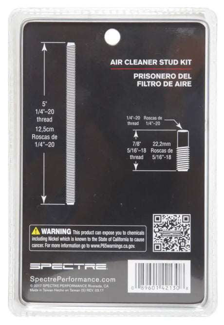 Spectre Air Cleaner Stud Kit - Unfinished - Truck & Automotive